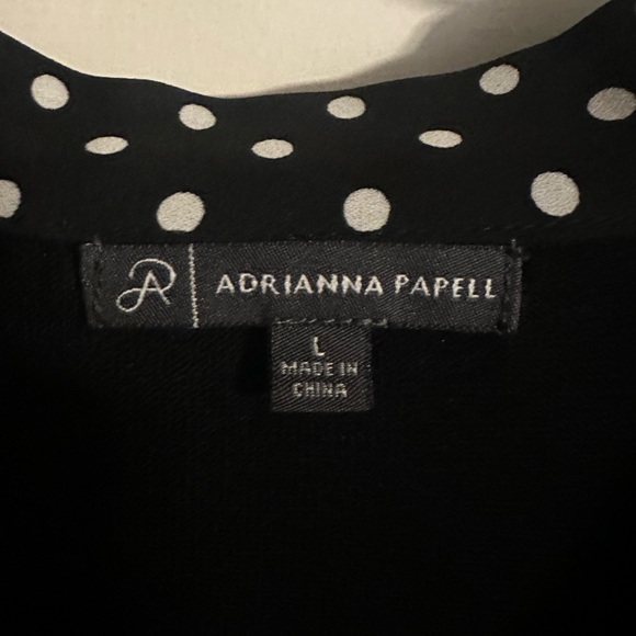 Adrianna Papell Black and White Polka Dot Blouse - Picture 2 of 5